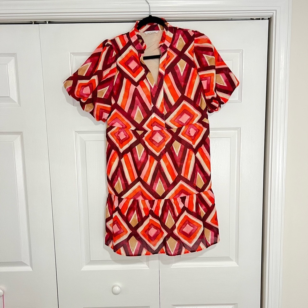 THML Multicolor Geometric Fall Dress